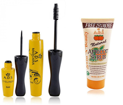 

ADS 1608 Waterproof Eyeliner / Mascara / Scrub(50gm)(Set of 3)