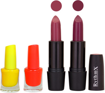 

Rythmx FB RYTH BLK LIPSTICKS AND NAIL POLISH IMPORTANT COMBO 050(Set of 4)