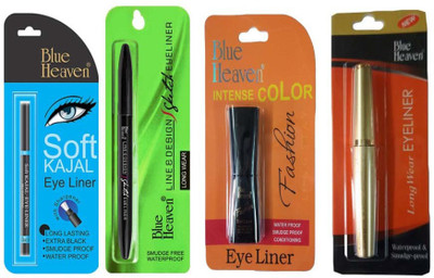 

Blue Heaven Sketch, kajal liner, long wear and fashion(Set of 4)