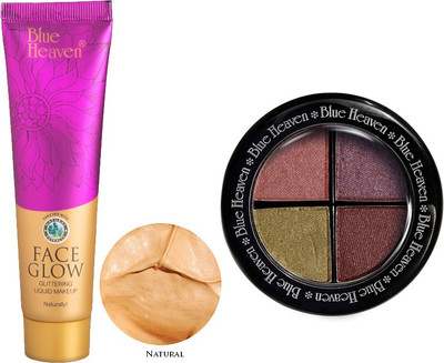 

Blue Heaven Face Glow (Natural) & 4x1 Eye Magic Eye Shadow 605(Set of 2)