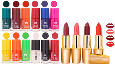 

Aroma Care All About Nail 12 Piece Color Nail Lacquer Combo Set + 4 Rythm Creamy Matte Lipstick Combo 138(Set of 16)
