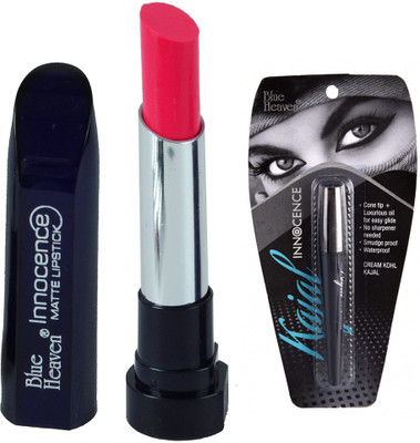 

Blue Heaven Pink Lipstick Kajal Combo(Set of 2)