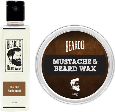 

Beardo The Old Fashioned Beard Wash (100ml) & Wax (50g) Combo(Set of 2)