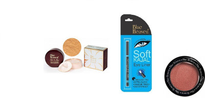 

Blue Heaven soft kajal,silk on face powder with foundation,blush on(Set of 3)