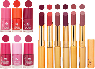 

Aroma Care Quick Dry Nail Polish and Rythm Lipstick Combo 1803202006(Set of 12)