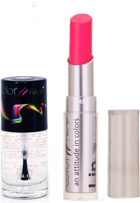 

Color Fever 950 Topcoat Nail Polish+Neon Lipstick(Set of 2)
