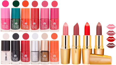 

Aroma Care Lot of 12-piece Surprise Nail Polish Set and Rythm Lipsticks Combo 171(Set of 16)