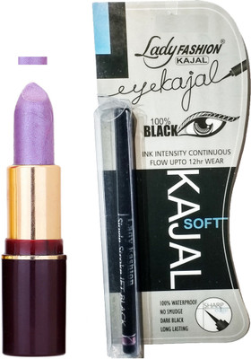 

Lady Fashion Lipstick And Kajal Combo(Set of 2)