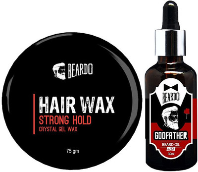 

Beardo BEARDO HAIR WAX - Strong Hold (75gm) And Godfather Oil (30ml).(Set of 2)