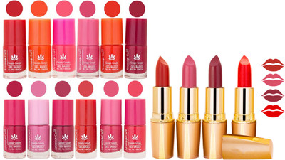

Aroma Care All About Nail 12 Piece Color Nail Lacquer Combo Set + 4 Rythm Creamy Matte Lipstick Combo 88(Set of 16)