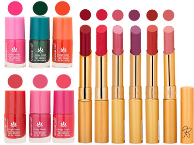 

Aroma Care Perfect Combo of Nail Polish and Rythm Lipstick Popular Shades in Wholesale Rate 2332017043(Set of 12)