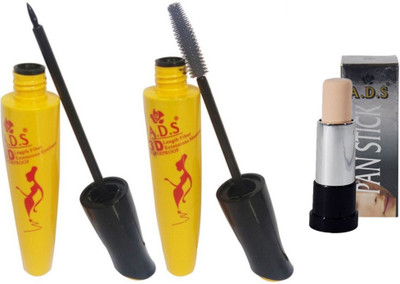 

ADS Waterproof Eyeliner / Mascara / Pan Stick Concealer(Set of 3)