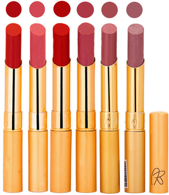 

Rythmx 6 Pcs Color Lipstick Makeup Creamy Matte Long Lasting Lip Colors 162201760(Multicolor,, 13.2 g)