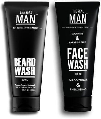 

The Real Man Beard Wash (50ml) & Oil Control and Energising Face Wash (100ml)(Set of 2)