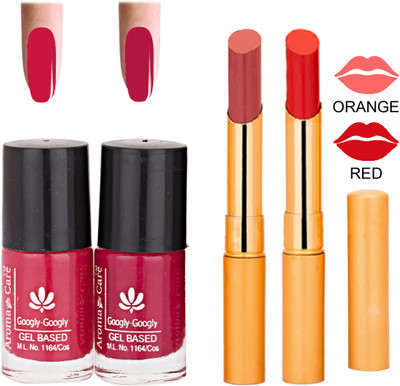 

Aroma Care Nail Polish RHYTHM Orange Lipstick Combo 119(Set of 4)