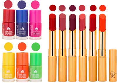

Aroma Care Makeup Women Nail Polish and Exclusive Long Lasting Lipstick Set 111(Set of 12)