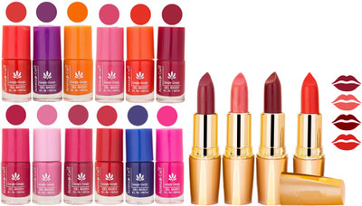 

Aroma Care All About Nail 12 Piece Color Nail Lacquer Combo Set + 4 Rythm Creamy Matte Lipstick Combo 146(Set of 16)