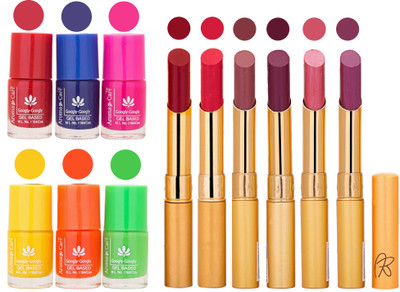

Aroma Care Makeup Women Nail Polish and Exclusive Long Lasting Lipstick Set 40(Set of 12)