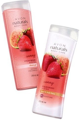 

Avon Naturals Strawberry and Guava Shower Gel and Body lotion(Set of 2)