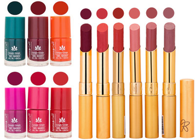 

Aroma Care Famous Combo of Nail Polish with Rythm Long Lasting Lipstick Sets 183201845(Set of 12)