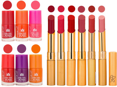 

Aroma Care Nail Polish Set and Rythm Lipstick Sets ( Modern Shades) 1803201723(Set of 12)