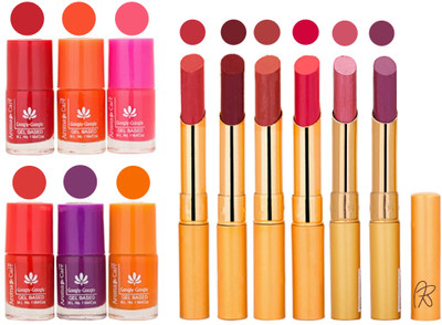 Aroma Care Nail Polish Set and Rythm Lipstick Sets ( Modern Shades) 1803201797(Set of 12)
