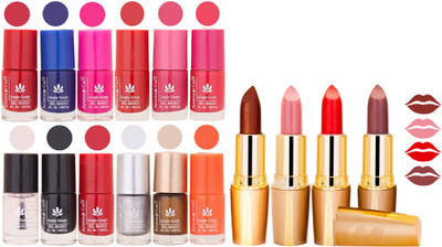 

Aroma Care Lot of 12-piece Surprise Nail Polish Set and Rythm Lipsticks Combo 112(Set of 16)