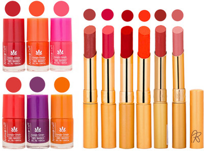 

Aroma Care Nail Polish Set and Rythm Lipstick Sets ( Modern Shades) 1803201848(Set of 12)