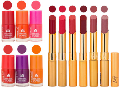 

Aroma Care Nail Polish Set and Rythm Lipstick Sets ( Modern Shades) 1803201717(Set of 12)