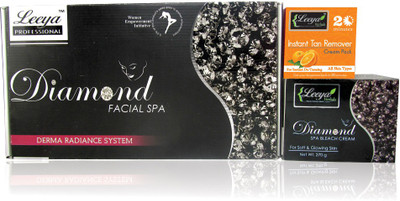 

Leeya DIAMOND SPA FACIAL KIT + DIAMOND SPA BLEACH CREAM + INSTANT TAN REMOVER CREAM PACK(Set of 3)