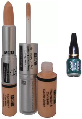 

ADS Foundation And Concealer with Mini Green Eyeliner(Set of 2)