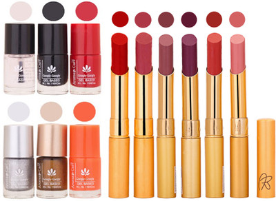 

Aroma Care 6 Nail Polish Set Rythm 6 Pcs Lipstick 6 Awesome Color for Fashion Women 2332017126(Set of 12)