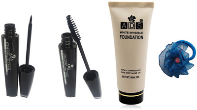 

ADS Waterproof Eyeliner / Mascara / White Invisible Foundation / Band(Set of 4)