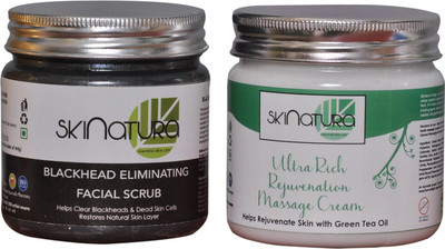 

Skinatura BLACK HEAD ELIMINATING FACIAL SCRUB & ULTRA RICH REJUVENATION MASSAGE CREAM (Pack of 2)(Set of 2)