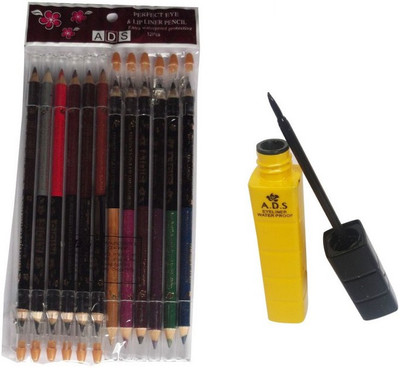 

ADS Eyeliner / Perfect Eye And Lip Liner Pencil 12 Pieces(Set of 2)