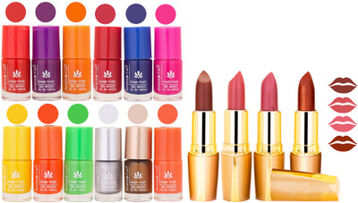 

Aroma Care Lot of 12-piece Surprise Nail Polish Set and Rythm Lipsticks Combo 52(Set of 16)