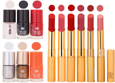 

Aroma Care 6 Nail Polish Set Rythm 6 Pcs Lipstick 6 Awesome Color for Fashion Women 2332017059(Set of 12)