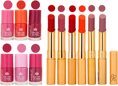 

Aroma Care Quick Dry Nail Polish and Rythm Lipstick Combo 1803201988(Set of 12)