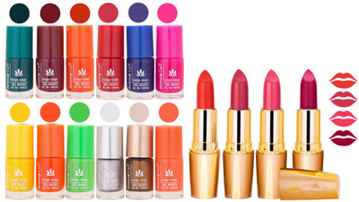 

Aroma Care All About Nail 12 Piece Color Nail Lacquer Combo Set + 4 Rythm Creamy Matte Lipstick Combo 177(Set of 16)