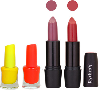 

Rythmx FB RYTH BLK LIPSTICKS AND NAIL POLISH IMPORTANT COMBO 052(Set of 4)