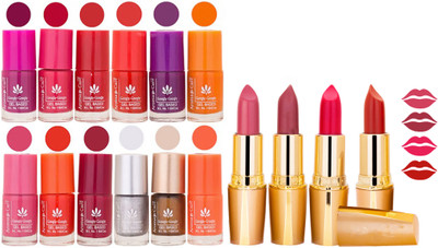 

Aroma Care All About Nail 12 Piece Color Nail Lacquer Combo Set + 4 Rythm Creamy Matte Lipstick Combo 122(Set of 16)