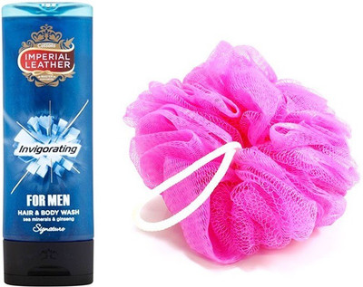 

Imperial Leather Invigorating For Men hair and Body Wash With Loofah(Set of 2)
