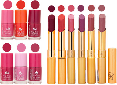 

Aroma Care Quick Dry Nail Polish and Rythm Lipstick Combo 1803202008(Set of 12)
