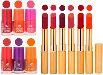 

Aroma Care Nail Polish Set and Rythm Lipstick Sets ( Modern Shades) 1803201726(Set of 12)