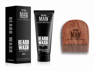 

The Real Man Beard Wash(50ml) & Comb(Set of 3)