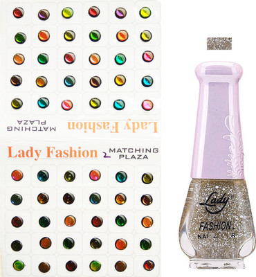 

Lady Fashion Nail Polish And Bindi 0803201718(Set of 2)