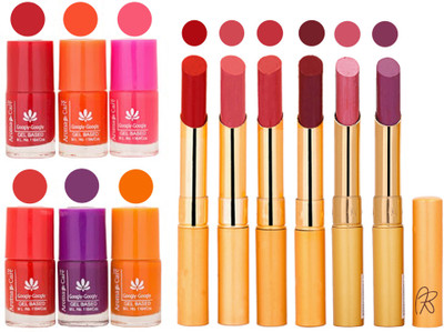 

Aroma Care Nail Polish Set and Rythm Lipstick Sets ( Modern Shades) 1803201751(Set of 12)
