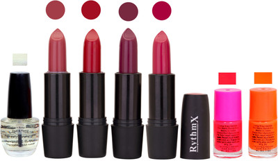

Rythmx GSR RYTH BLK LIPSTICKS AND NAIL POLISH IMPORTANT COMBO 062(Set of 7)