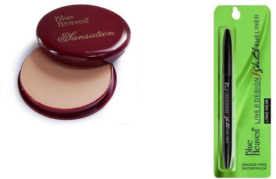 

Blue Heaven sansation face powder,sketch liner combo(Set of 2)