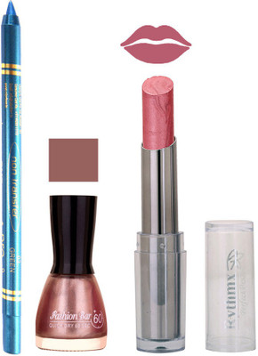 

Rythmx Lipstick , Nail Polish And Turquoise Blue Kajal Makeup Combo 1135(Set of 3)